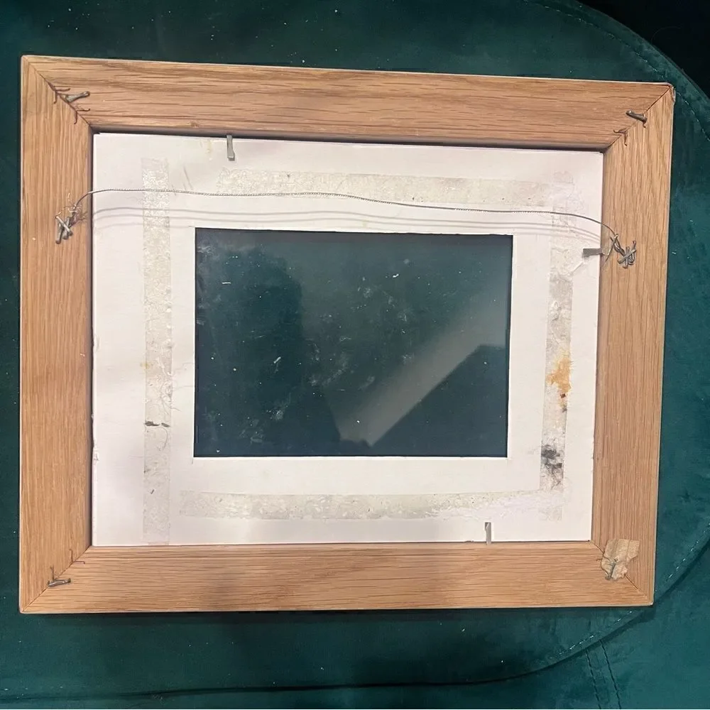 8 x 10 Picture Frame - White Wood - Large Frame - Easy Hang Wire